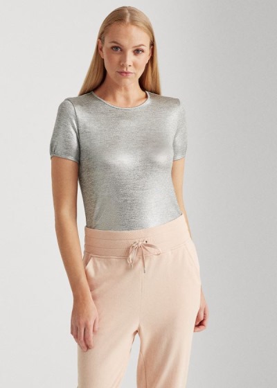 T Shirt Ralph Lauren Metallic Mulher 28639-HNXW